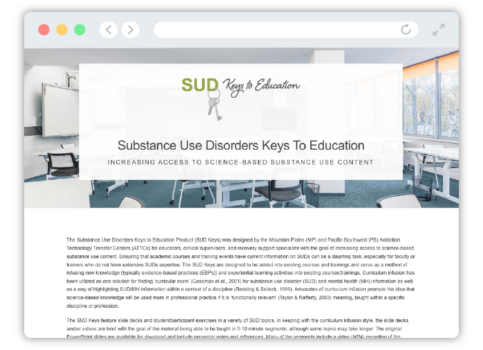 SUD Keys to Education visual
