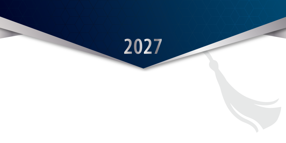 A blue and grey website header that says 2027.